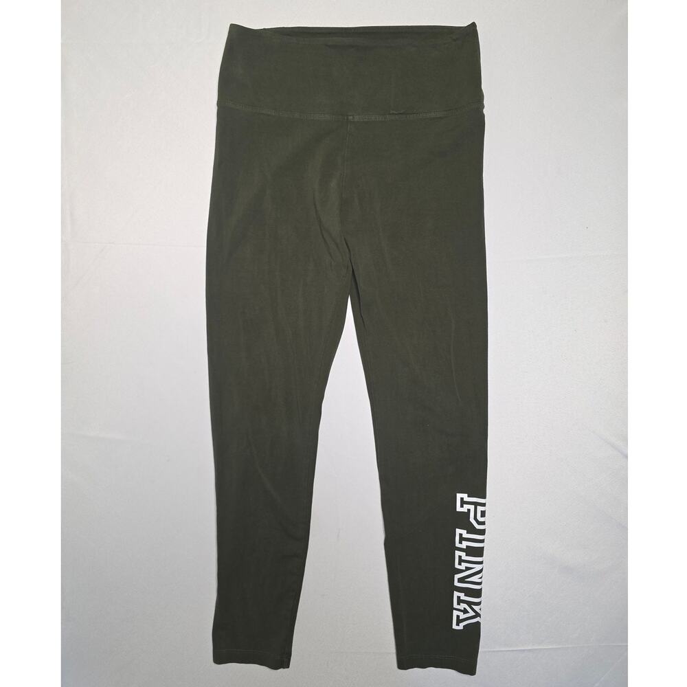 Victoria's Secret PINK high-waisted Yoga leggings in olive green Size L